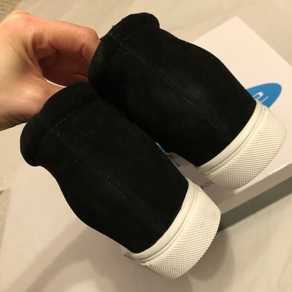 NIB Aqua College Glady Black Suede Waterproof Flatform Wedge Sneaker Size 8.5 - Picture 9 of 12